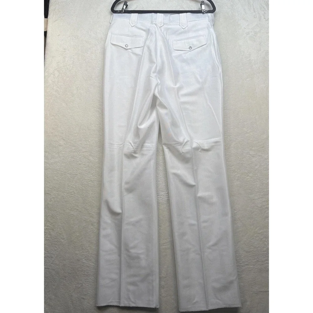 White Western Suit Mens Wedding Jacket Pants Set 42R 34 Rockabilly Vintage